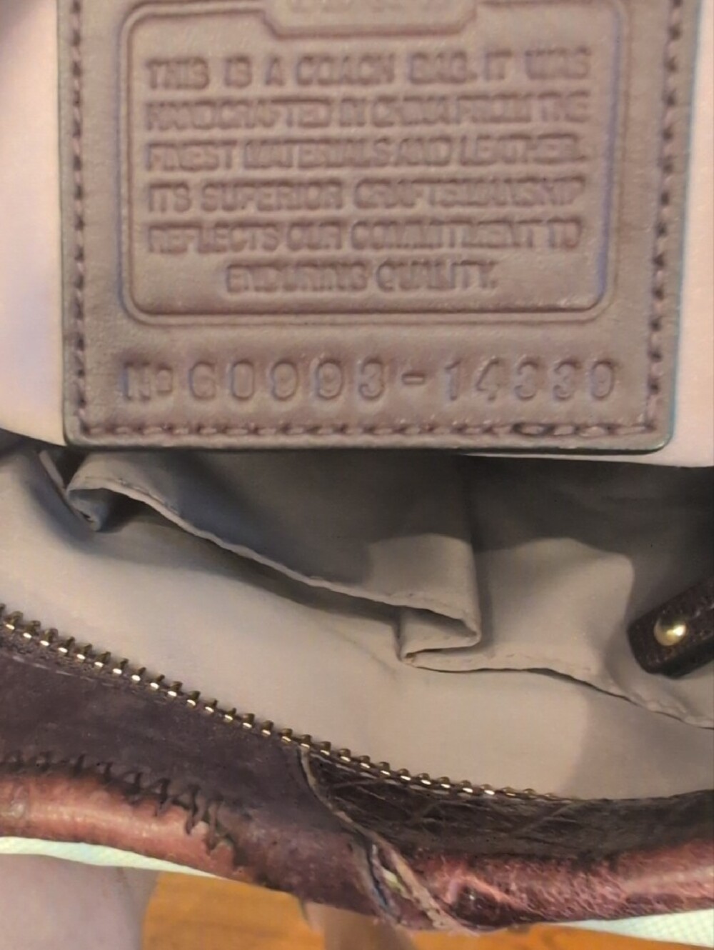Coach Plum Patchwork Leather & Suede Shoulder Bag with Gold Chain - Picture 5 of 8